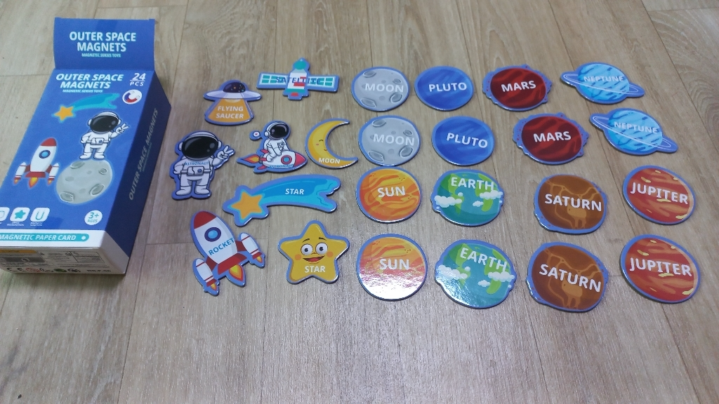Outer Space Fridge Magnets – 24 Pieces