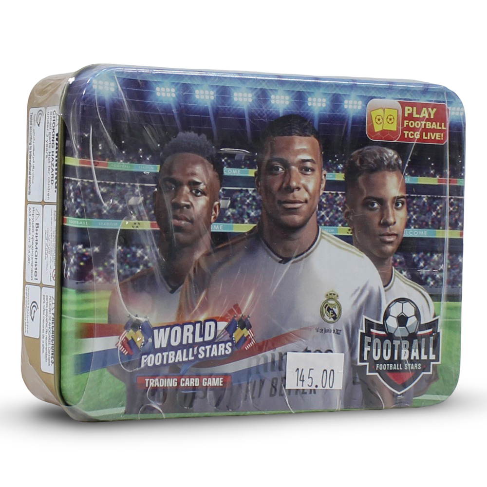 World Football Stars Trading Card Game Tin Box Set – Collector’s Edition Trading Cards