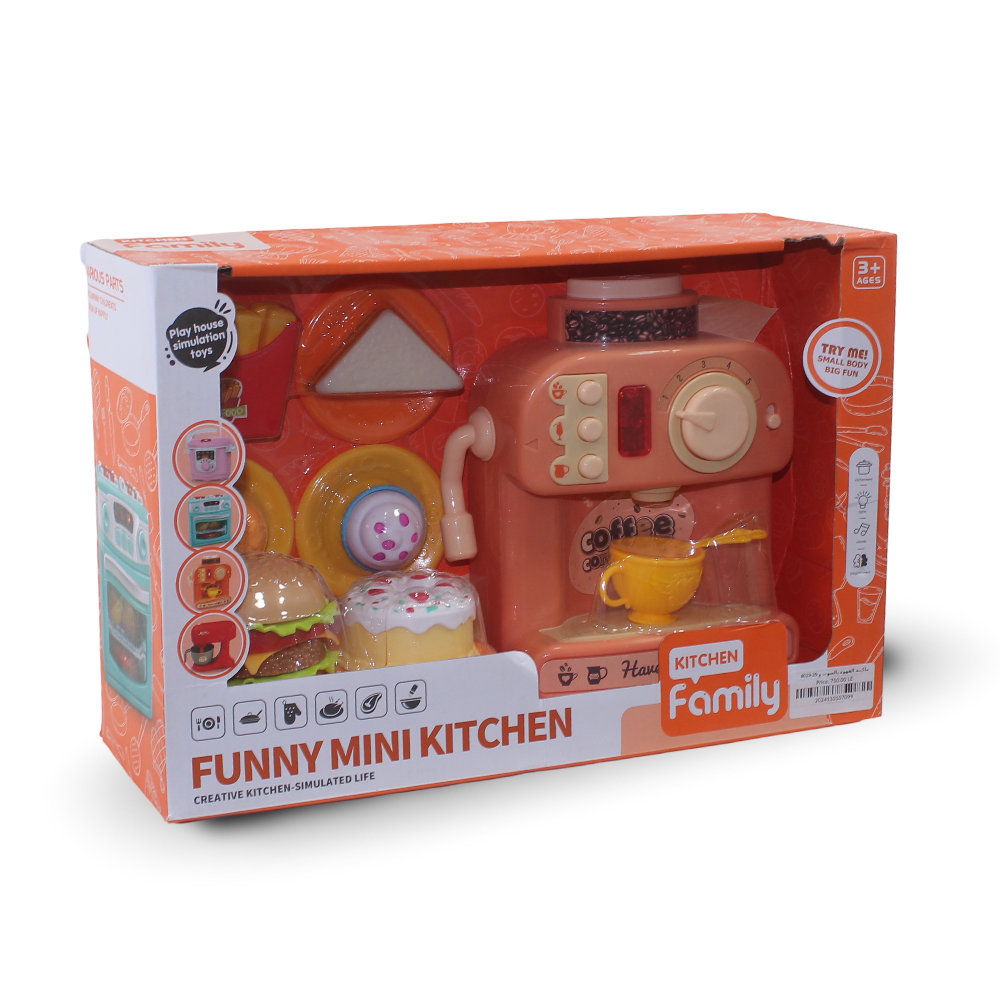 Funny Mini Kitchen Coffee Machine Playset with Light & Sound