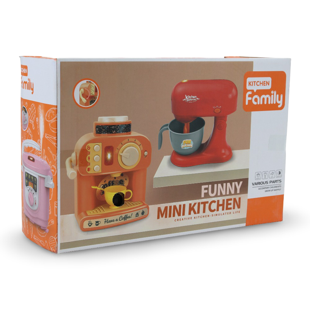Funny Mini Kitchen Coffee Machine Playset with Light & Sound