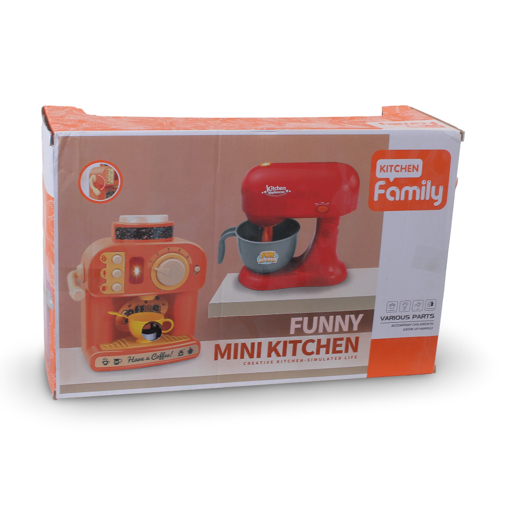 Funny Mini Kitchen Coffee Machine Playset with Light & Sound