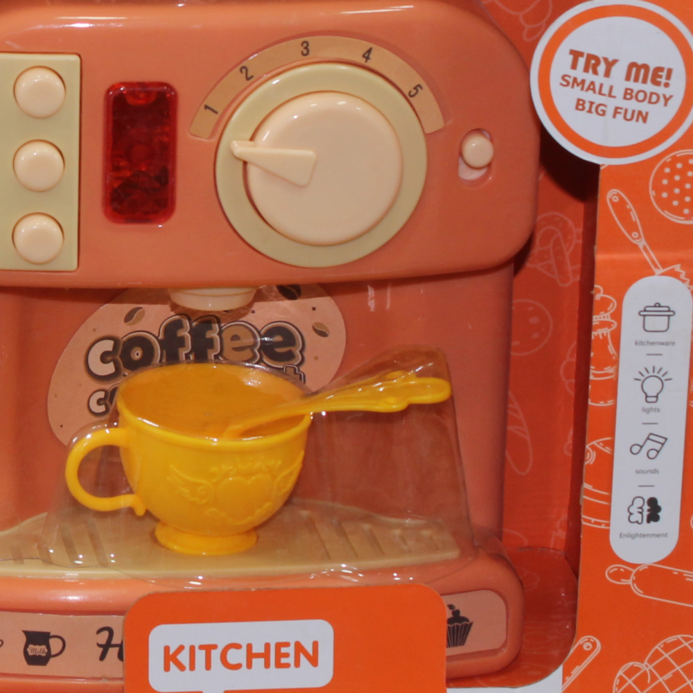 Funny Mini Kitchen Coffee Machine Playset with Sound & Light