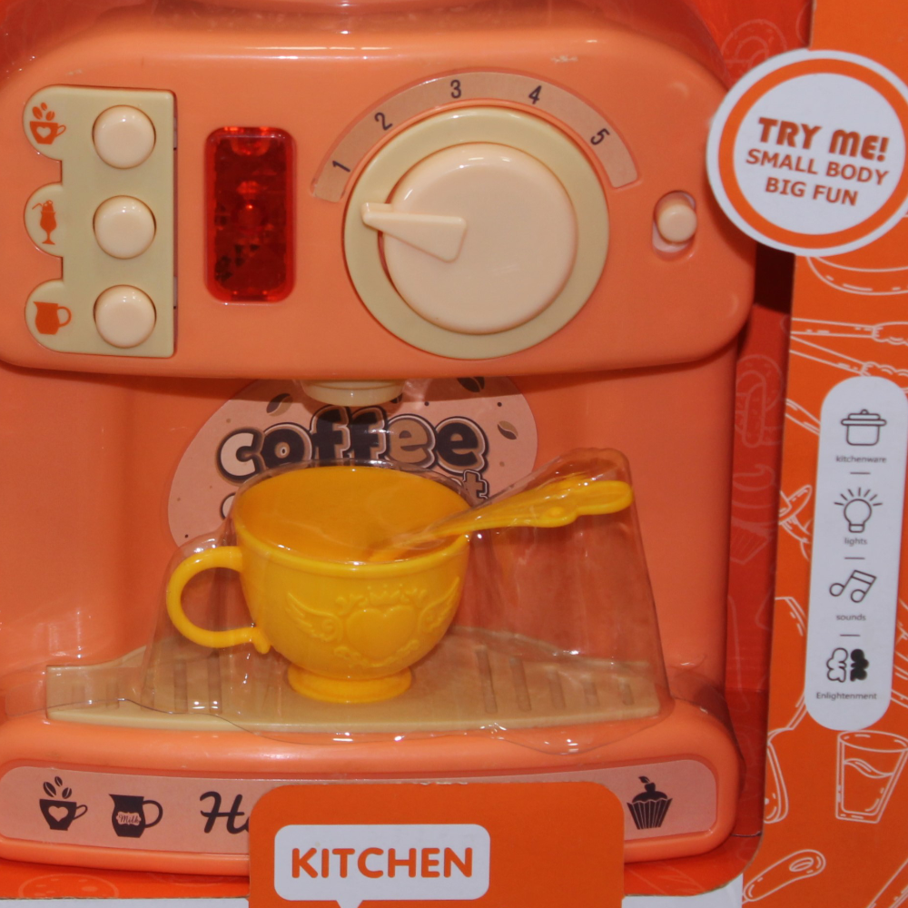 Funny Mini Kitchen Coffee Machine Playset with Sound & Light