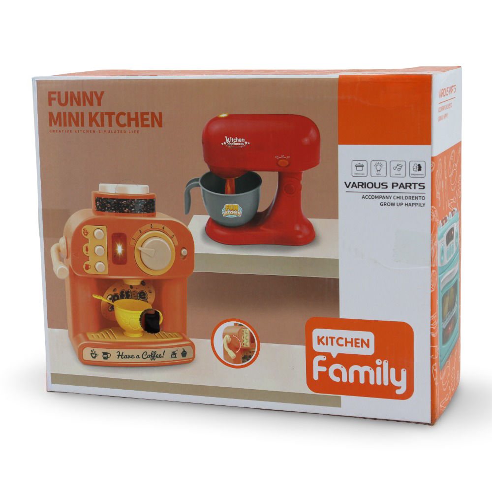 Funny Mini Kitchen Coffee Machine Playset with Sound & Light