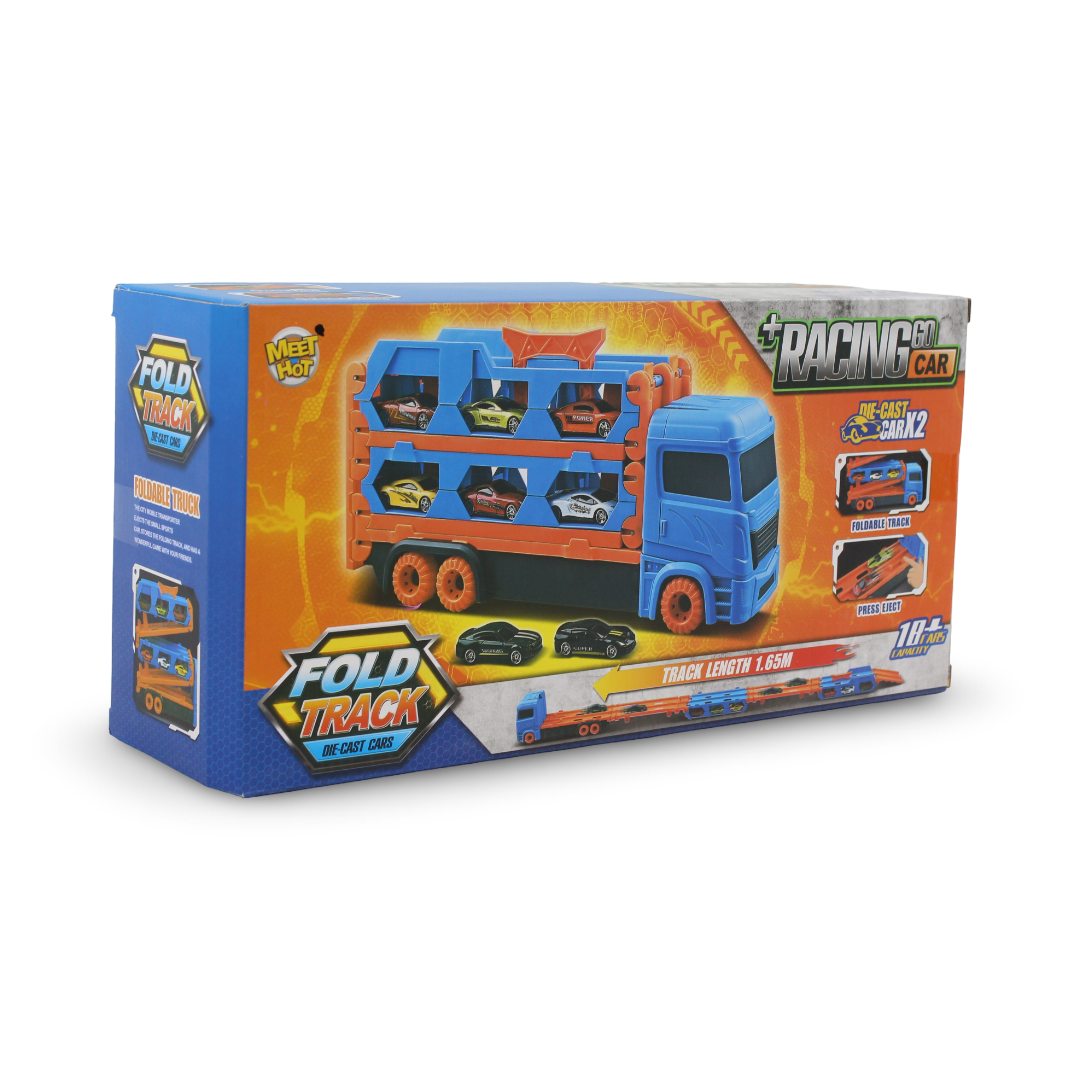 Racing Go Car Foldable Transporter Truck Toy