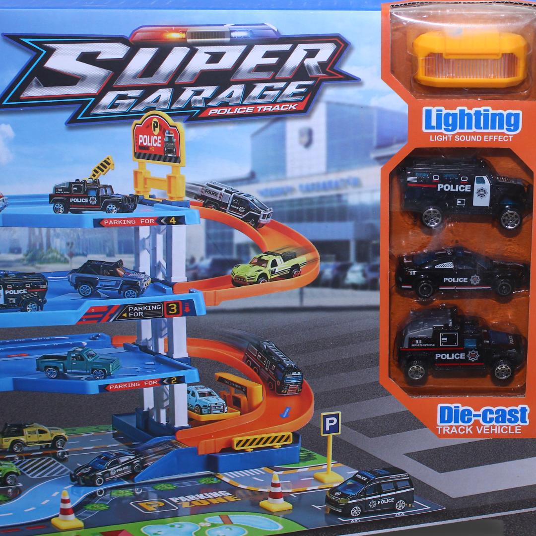 مجموعة ألعاب مرآب السيارات دولوكس