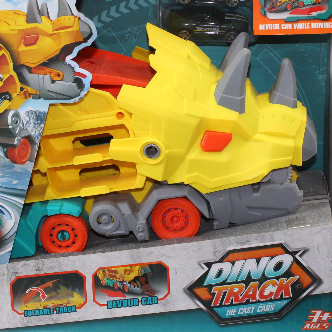 Meet Hot 2-in-1 Dino Track Transporter Toy