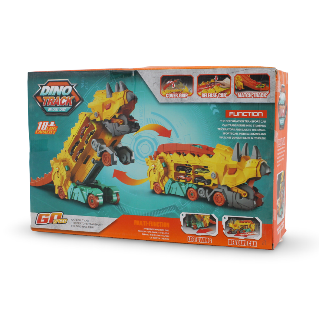 Meet Hot 2-in-1 Dino Track Transporter Toy