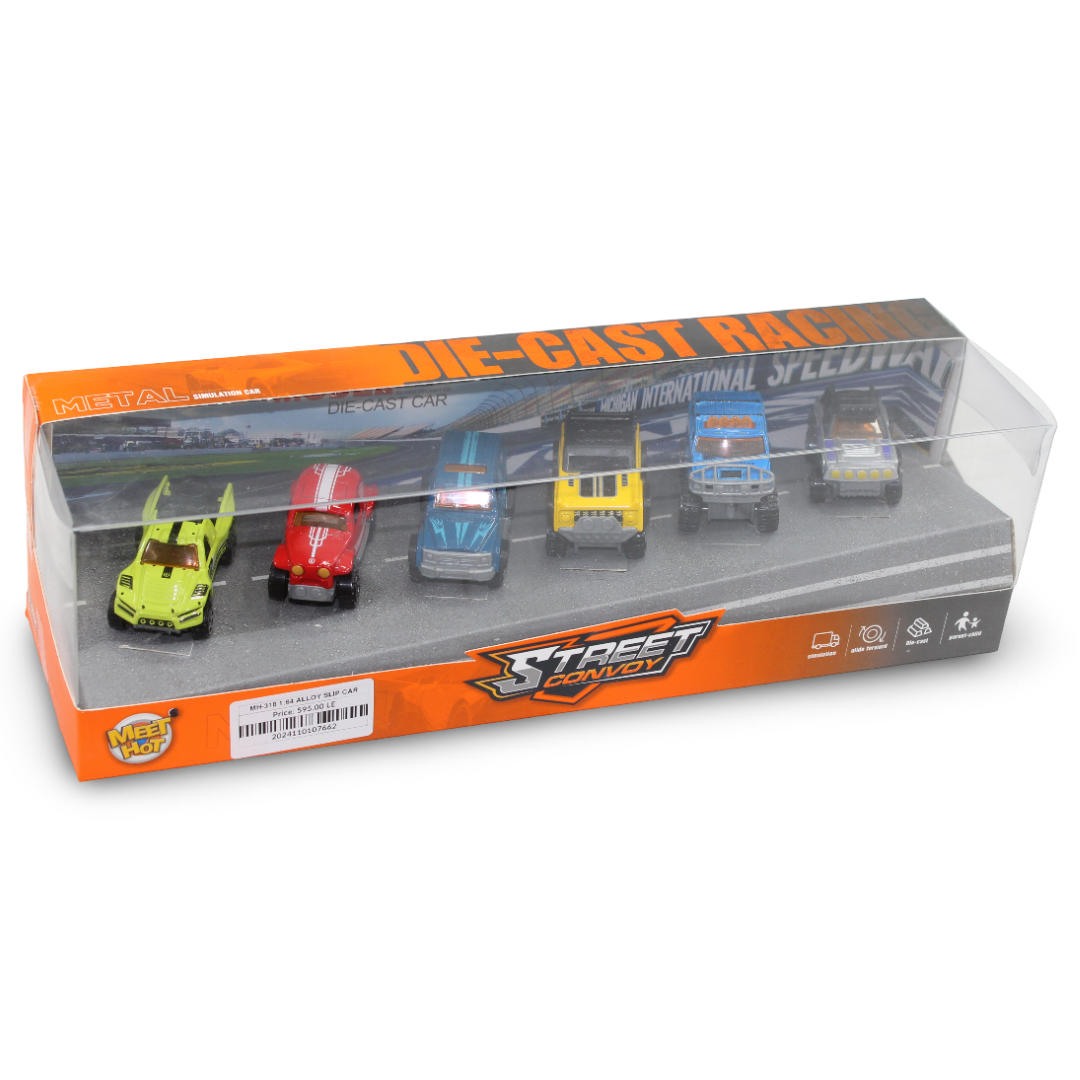 Street Convoy 6 Cars Die-Cast Metal Vehicles - Toys - OKO