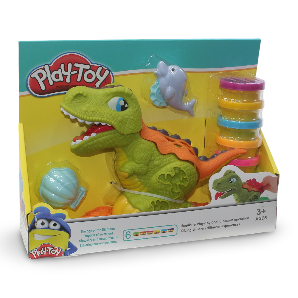 Play-Toy Dinosaur Shaped Clay Set - Toys