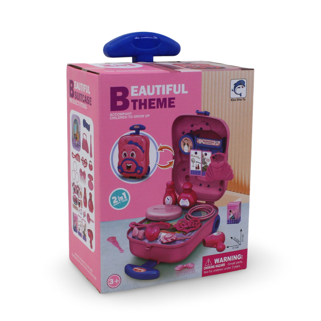 Beautiful Theme 2-in-1 Suitcase Toy Set