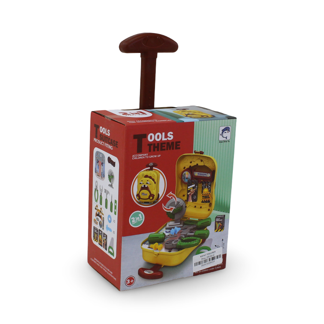 Tools Suitcase Theme 2-in-1 Play Construction Tool Set