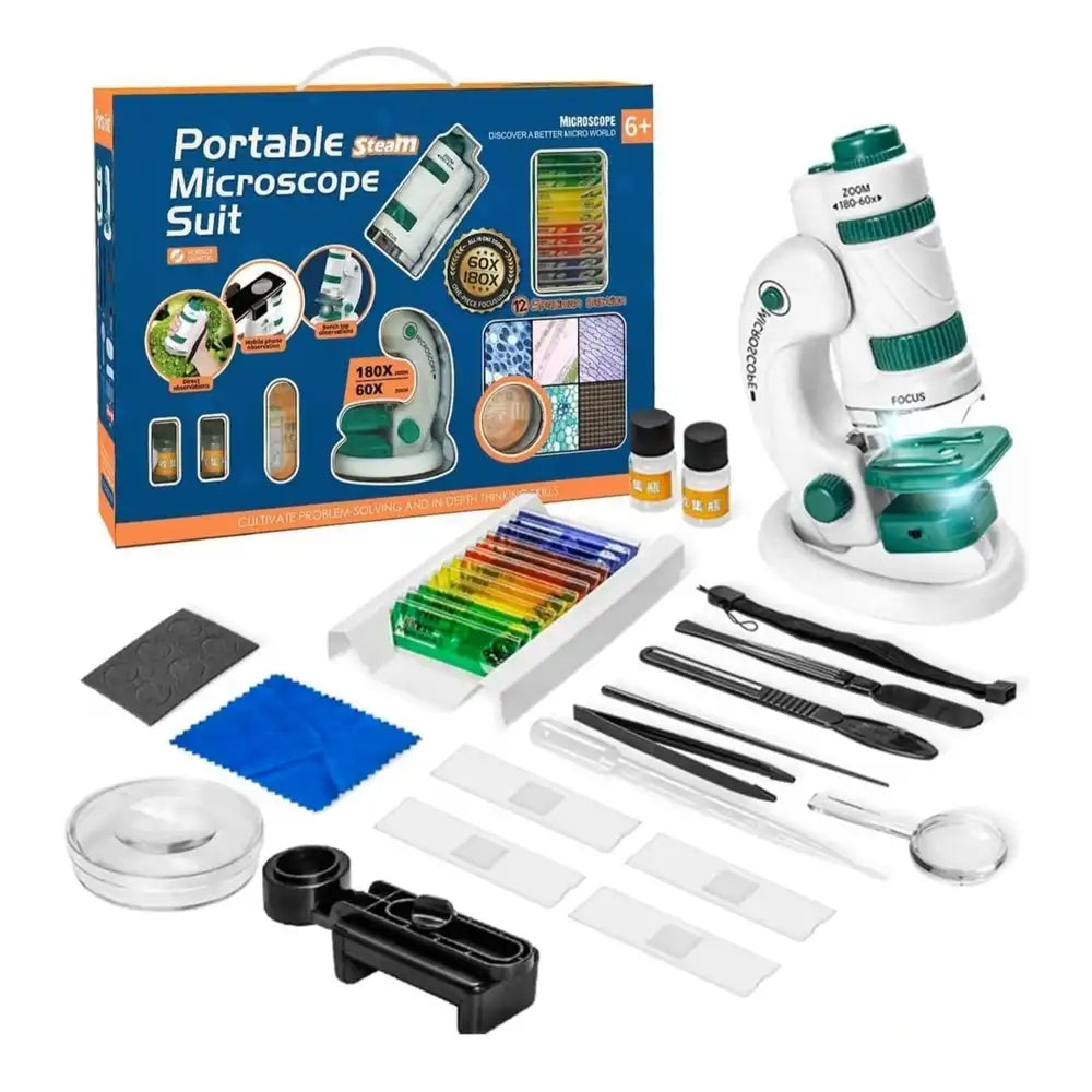 Portable Educational Microscope Set 60x and 180x