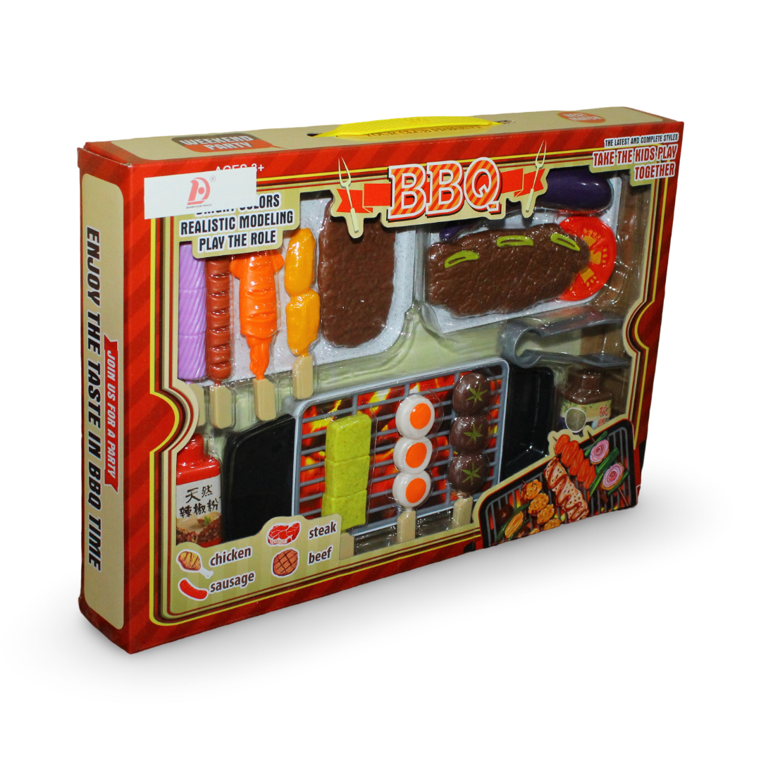 BBQ Grill Playset with Cutting Food Accessories