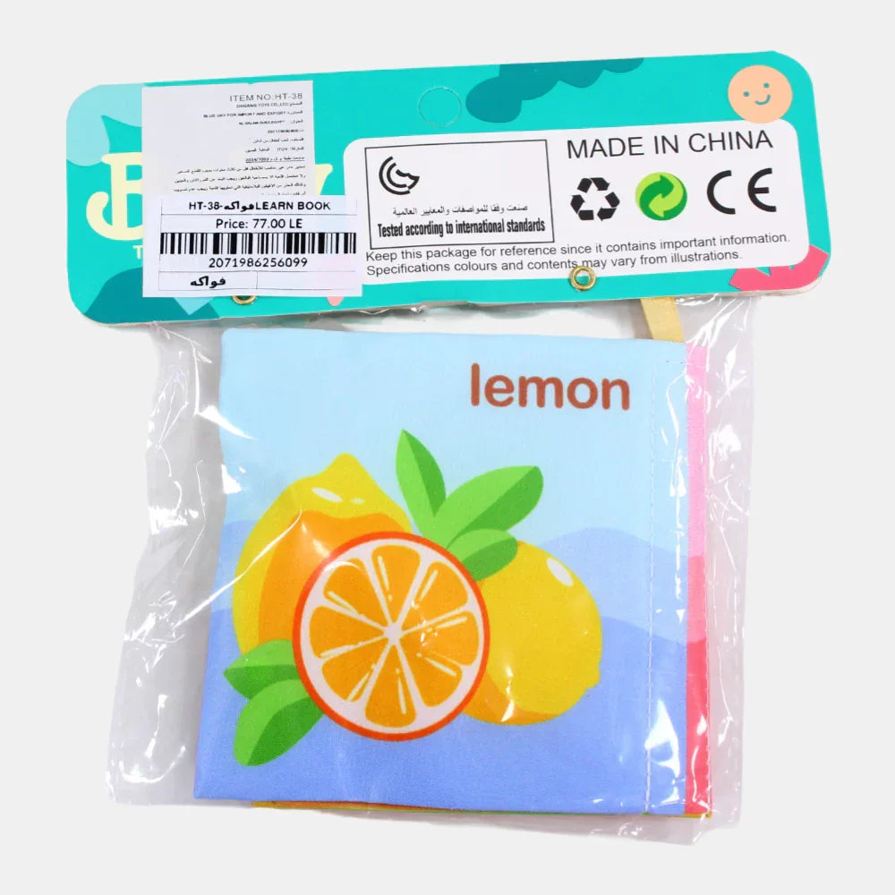 Sensory Soft Book for Learning - Fruits