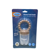 True Gold Silicone Fruit Feeder with Handle – Brown
