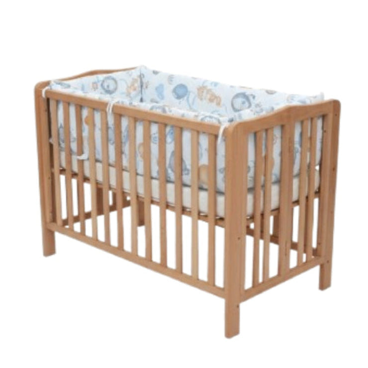 Baby Wooden Crib with Mattress – 120×70 cm - Baby Essentials - Dahab