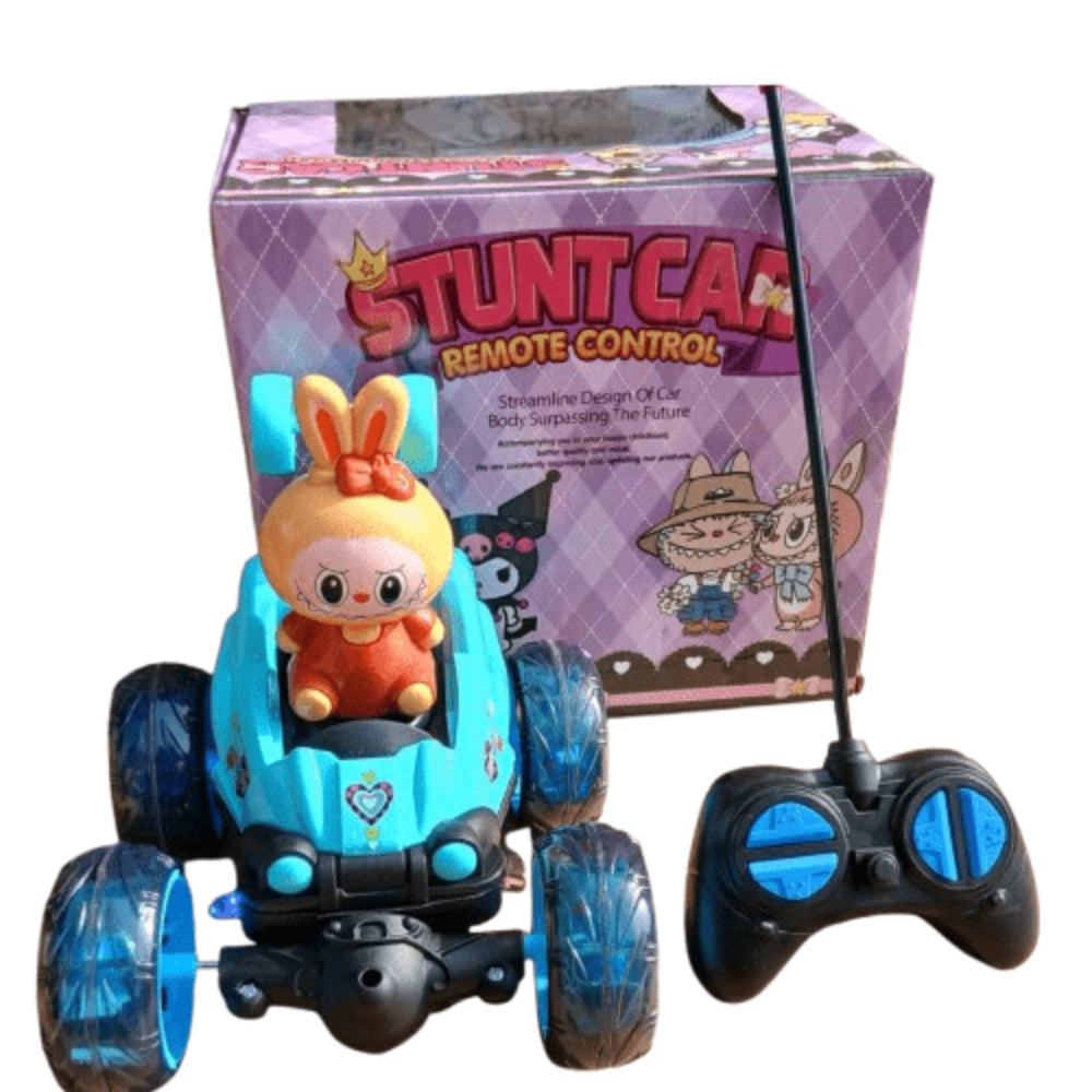 Labubu RC LED Stunt Car – Aqua