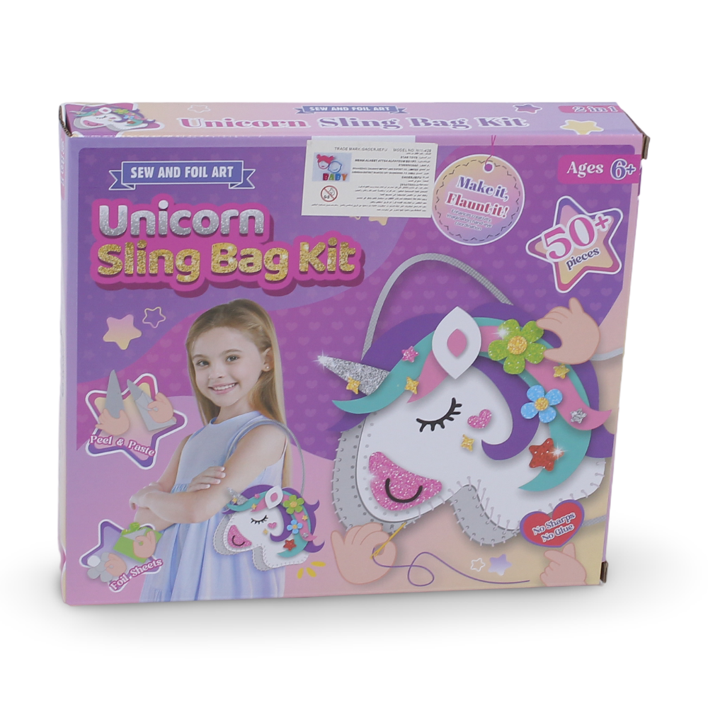 Unicorn Sling Bag DIY Craft Kit - 50+ Pcs