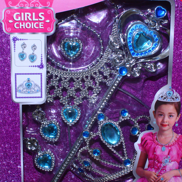 "Girls Choice" Princess Dress-up and Accessories Set – Baby Blue