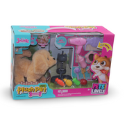 Mini Brown Dog Plush Pet with Accessories