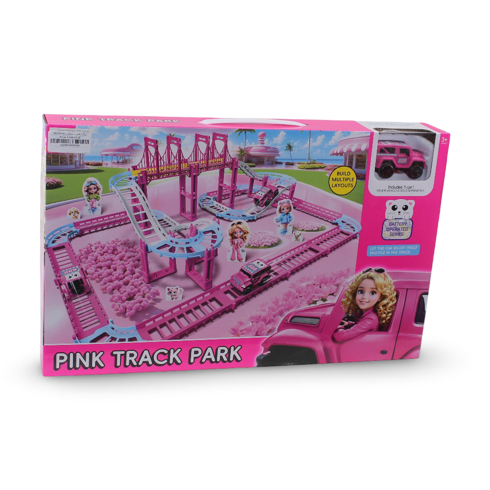 Track Park Toy Set - Pink - Toys - OKO