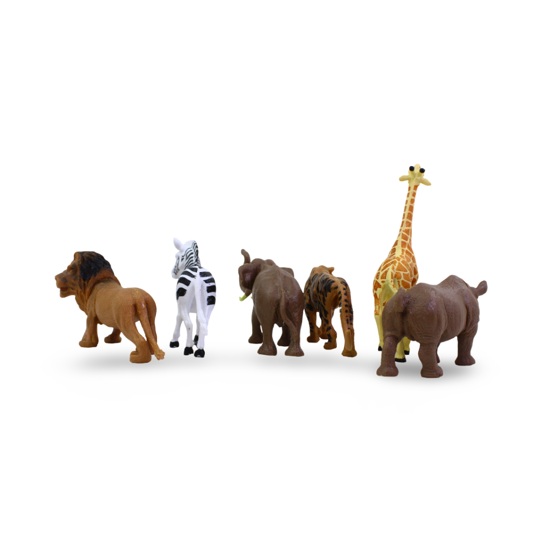 Plastic Wild Animal Figurines – 12 Pcs