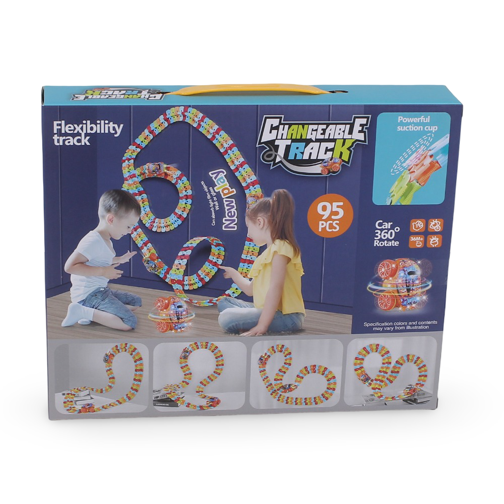 Multi-Shape Car Track Set – 95 Pcs