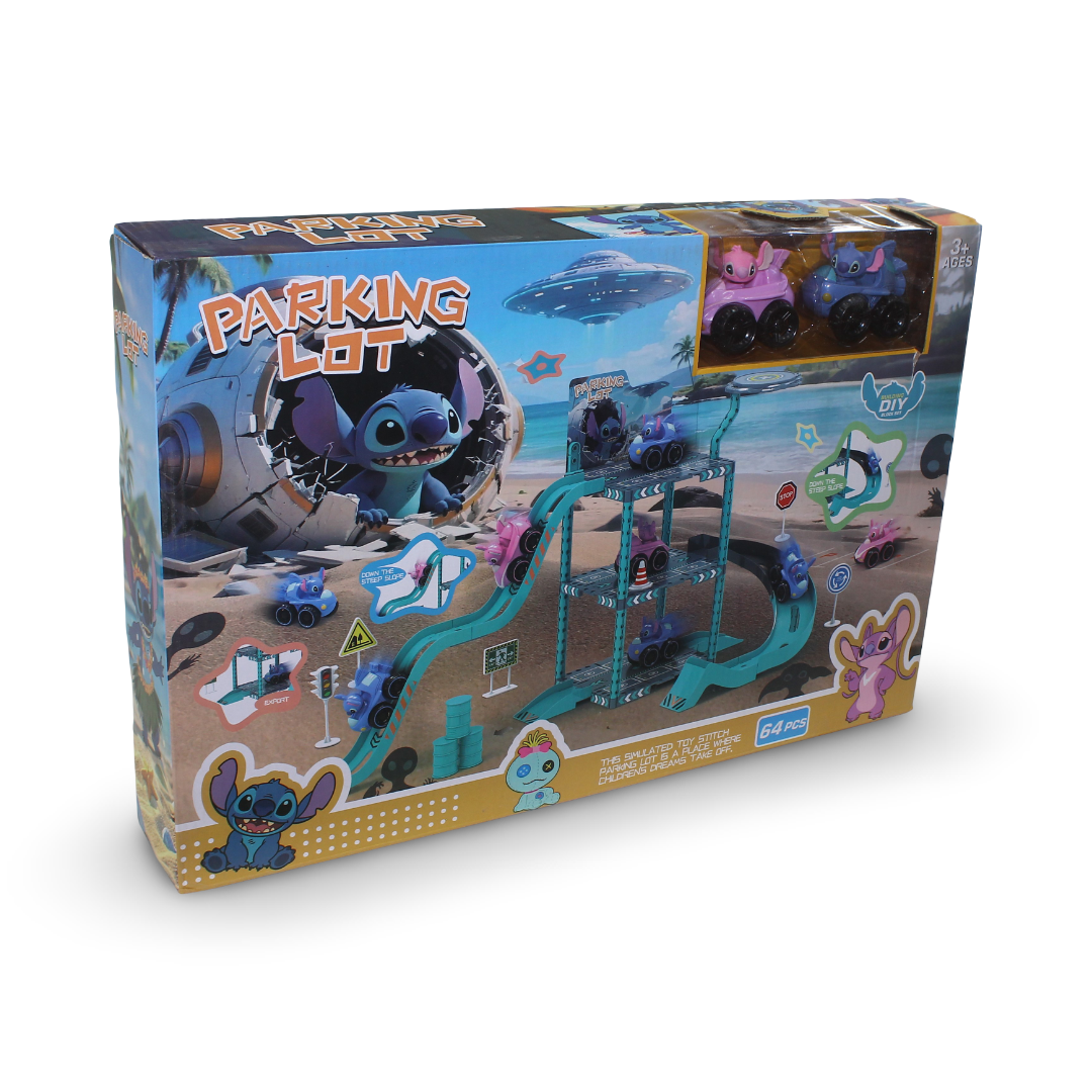 Stitch Parking Lot Toy Set – 64 Pcs - Toys - For Baby