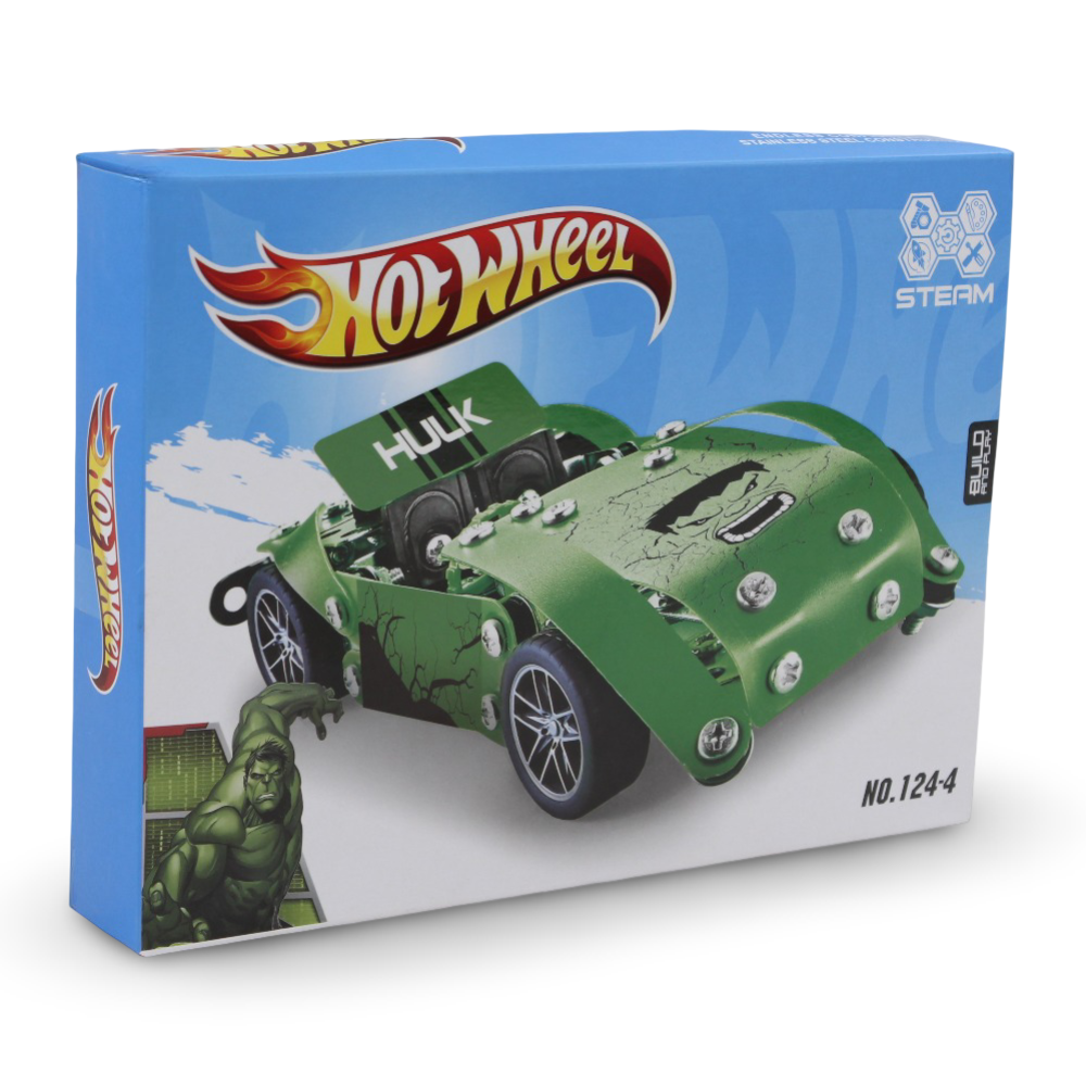 Hot Wheels Meccano Hulk-Themed Assembly Car Model Kit