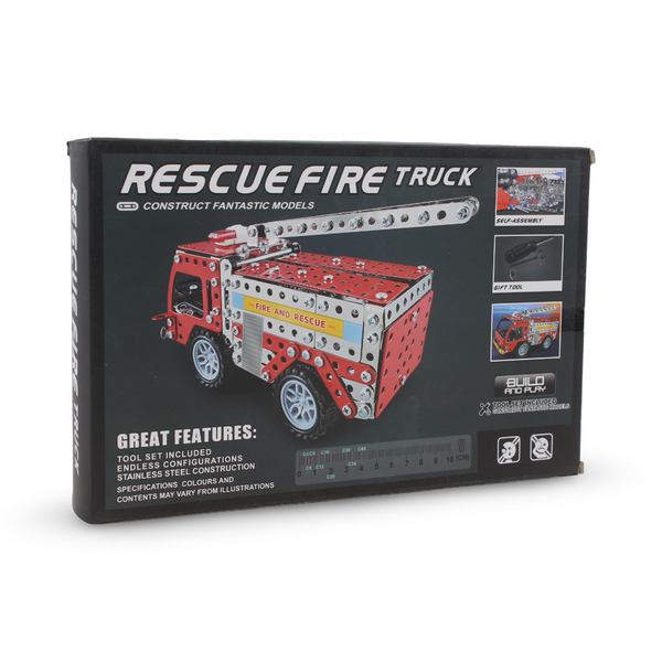 Rescue Fire Truck Metal STEM Building Set