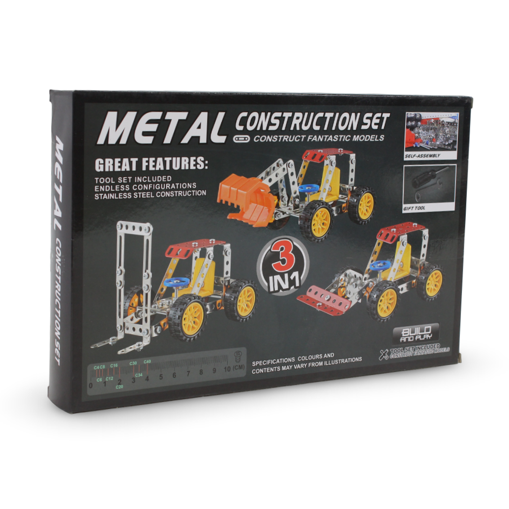 Metal Construction Set 3-in-1 – 122 Pcs