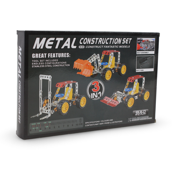 Metal Construction Set 3-in-1 – 122 Pcs