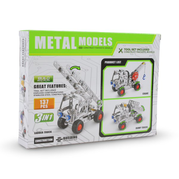 Metal Models 3-in-1 Construction Set – 137 Pcs