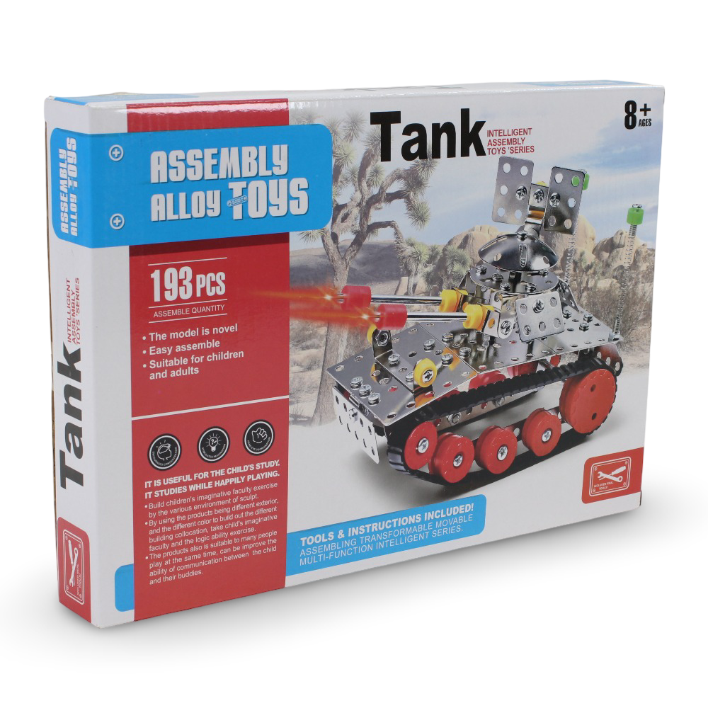 Assembly Alloy Toys Meccano Tank Construction Kit – 193 Pcs