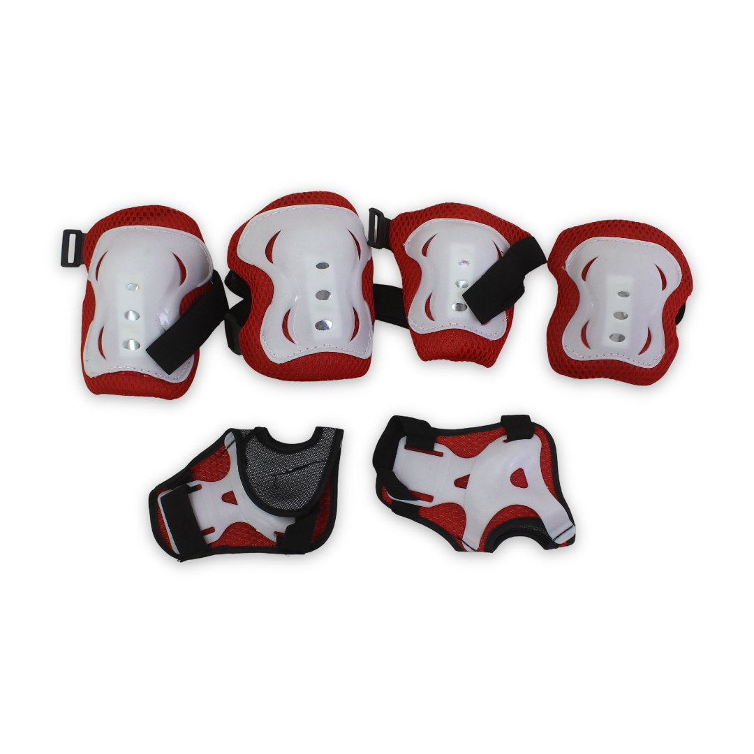 Children's Protective Gear Set – Red & White
