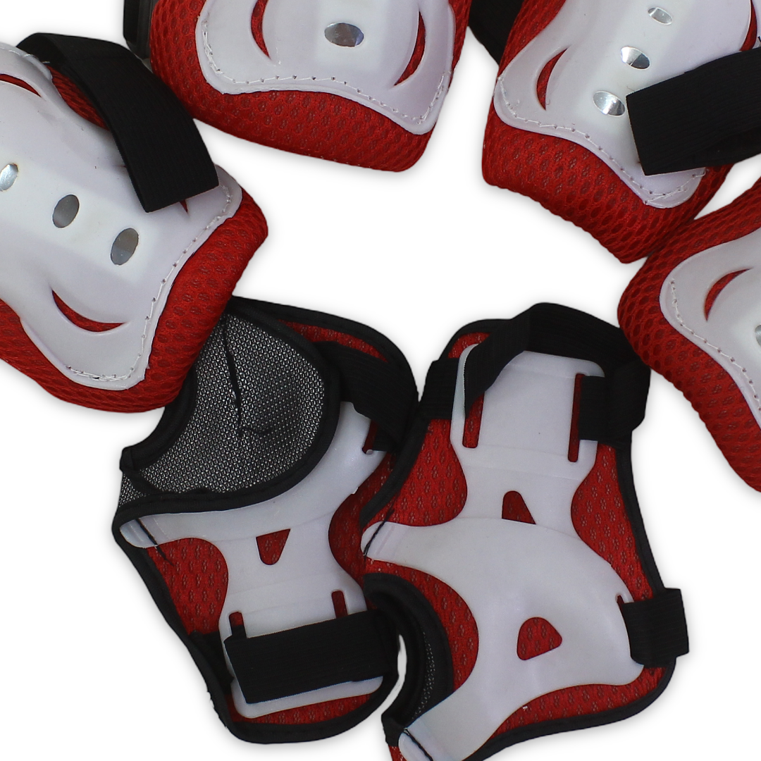 Children's Protective Gear Set – Red & White