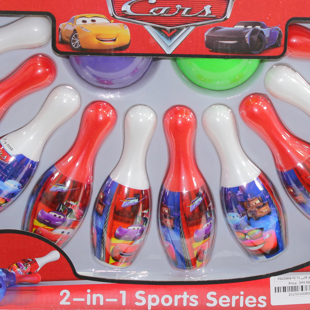 Disney Cars 2-in-1 Bowling and Sports Game Set – 12 Pcs
