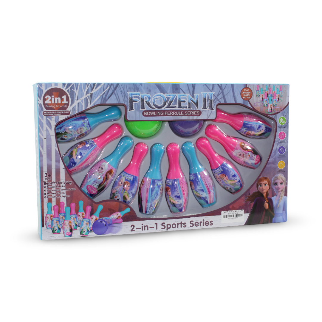 Disney Frozen 2-in-1 Bowling and Sports Game Set – 12 Pcs