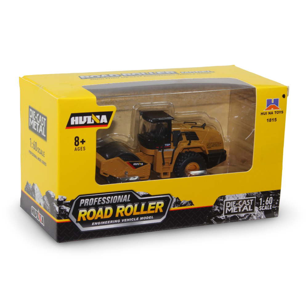 Die-Cast Road Roller Construction Toy – 1:60 Scale - Toys - Huina Toys
