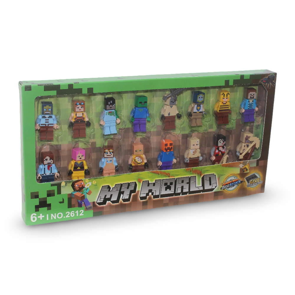 My World Building Block Figures – 16 Pcs