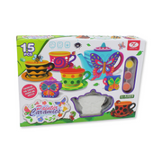 Ceramics Tea Set Painting Kit – 15 Pcs
