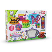 Ceramics Tea Set Painting Kit – 15 Pcs