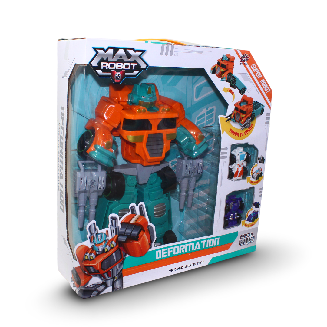 "Max Robot" 2-in-1 Action Figure Transforms Robot to Truck - Toys - OKO