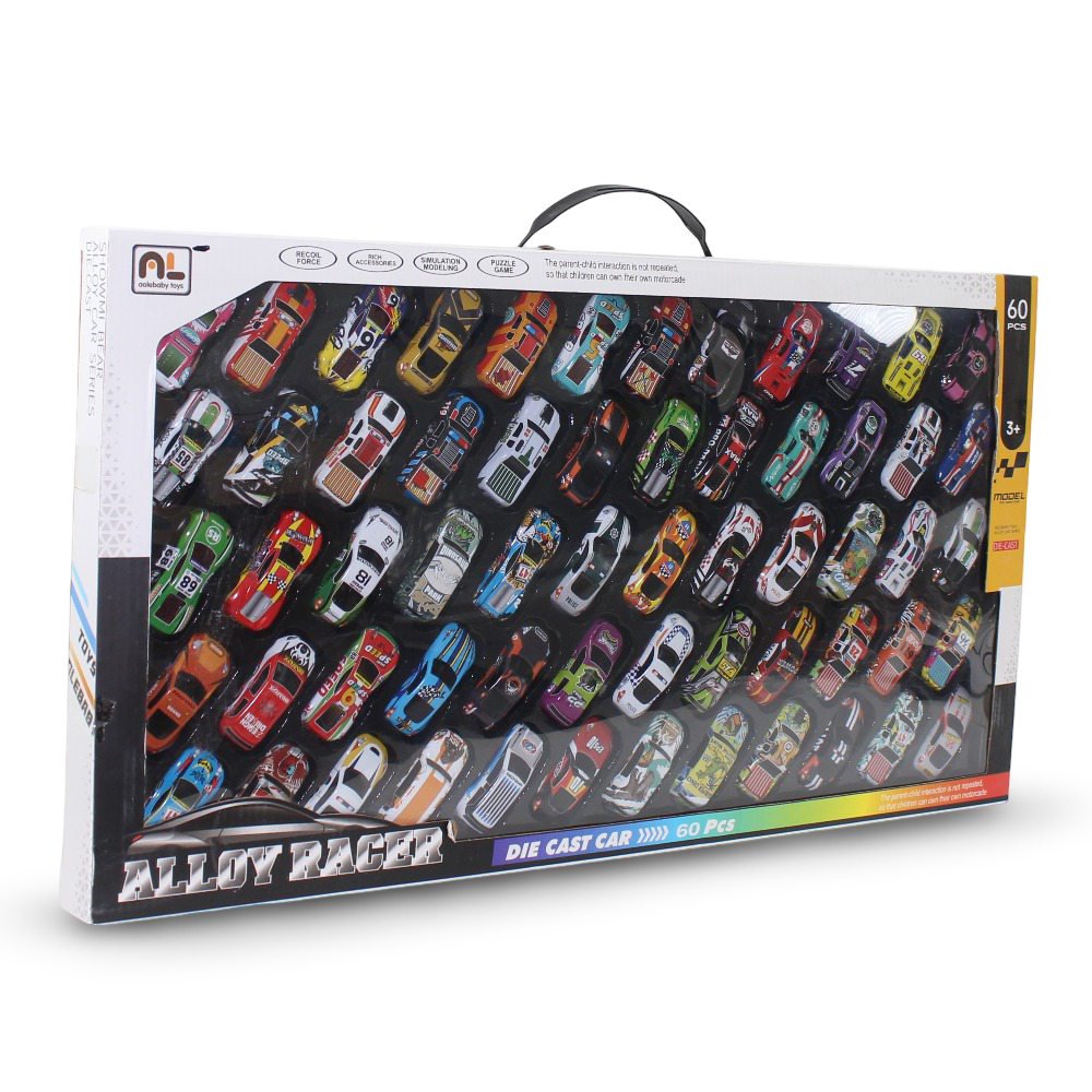 Alloy Racer Die-Cast Car Set – 60 Pieces - Toys - OKO