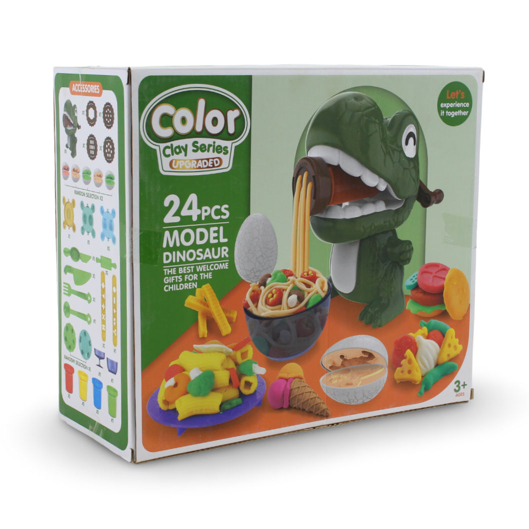 Color Clay Series Upgraded DIY Dinosaur Modeling Kit – 24 Pcs