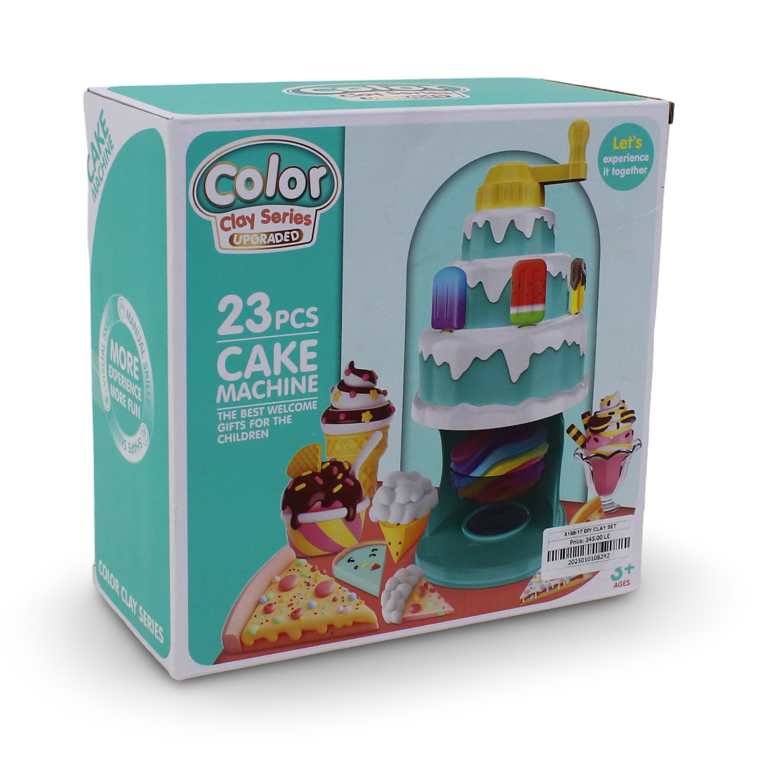 Color Clay Series Upgraded Cake Machine Set – 23 Pcs - Toys