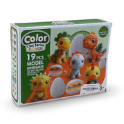 Color Clay Series Upgraded Dinosaur Model Set – 19 Pcs