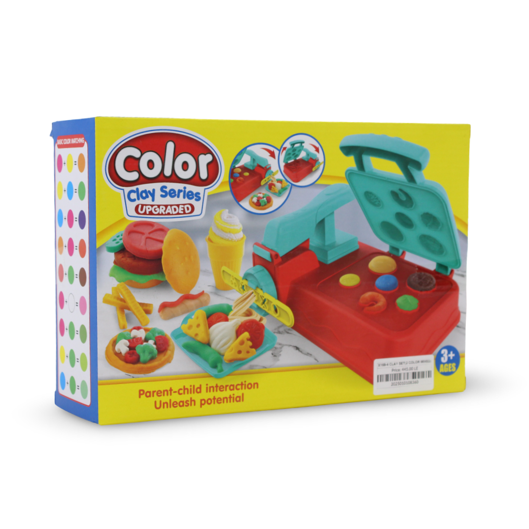 Color Clay Series Upgraded Burger Grill Machine Playset