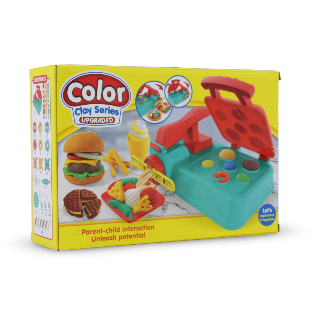 Color Clay Series Upgraded Burger Grill Machine Playset